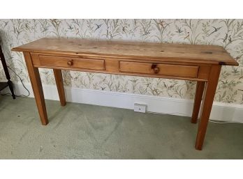 PINE (2) DRAWER CONSOLE TABLE