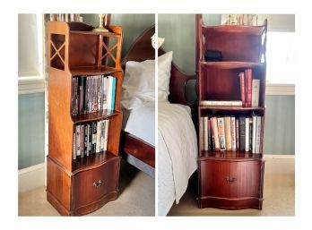 PAIR OF MAHOGANY STANDING BOOKCASES