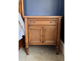 WHITE FURNITURE (1) DRAWER NIGHTSTAND with CABINET