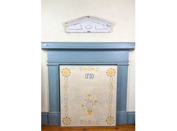 STENCILED '1770' FIREPLACE COVER