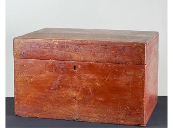 PINE LOCK BOX w CRUSTY SURFACE