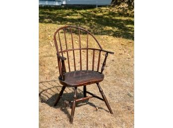 PAINTED (19th C) SACK BACK WINDSOR ARMCHAIR