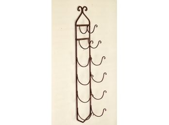 HANGING (6) RUNG IRON WINE RACK