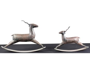 PR DECORATIVE SHEET METAL ROCKING ANTELOPES