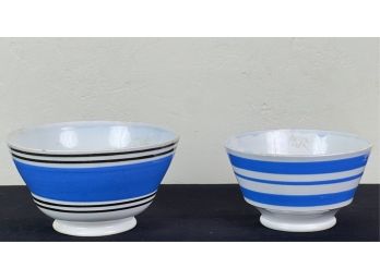 CORNISHWARE & MOCHAWARE FOOTED BOWLS