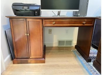 COMPUTER DESK AND (2) DOOR LOW CABINET