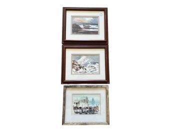 (3) G. ROBINSON SIGNED WATERCOLOR PAINTINGS