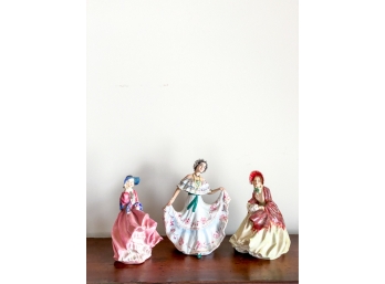 (2) ROYAL DOULTON & (1) ITALIAN PORCELAIN FIGURINE