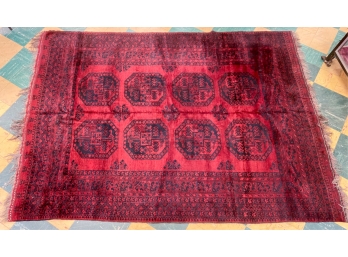 ROOM SIZED HANDMADE TRIBAL BOKHARA CARPET