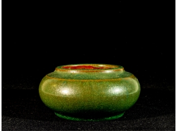 GLAZED TERRA COTTA LOW BOWL