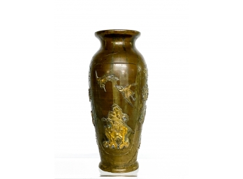 MIXED METAL JAPANESE BRONZE VASE