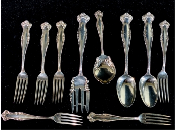 PARTIAL SET OF STERLING SILVER FLATWARE