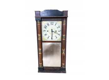 AUSTIN CHITTENDEN SPLITCOLUMN PAINTED MANTEL CLOCK