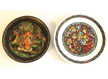 (2) COMMEMORTIVE PORCELAIN PLATES