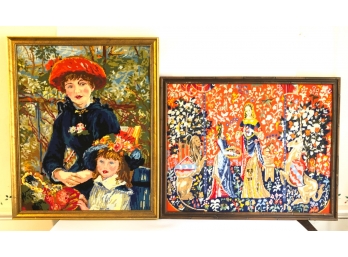 (2) FRAMED NEEDLEPOINT WORKS