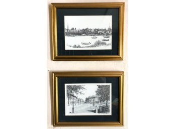 (2) NEWBURYPORT, MA PRINTS BY BLAKE HUGHES