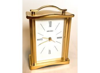 SEIKO BRASS SHELF / CARRIAGE CLOCK