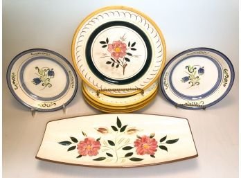 GROUPING OF STANGL PLATES AND TRAY