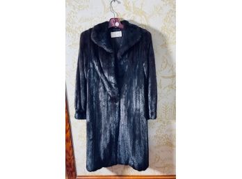 FAIRLY NEW BLACK MINK FUR COAT