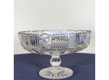 EXCELLENT QUALITY HEAVY CUT CRYSTAL COMPOTE