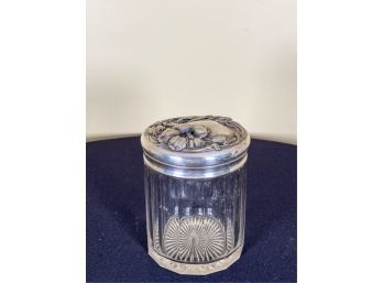 LARGE ART NOUVEAU CRYSTAL DRESSER JAR