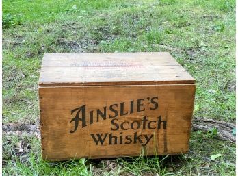 'AINSLIE`S SCOTCH WHISKY' ADVERTISING CRATE