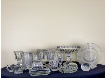 LARGE LOT OF VARIOUS CLEAR GLASSWARES