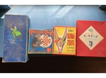 (4) VINTAGE CHILDRENS GAMES IN ORIGINAL BOXES