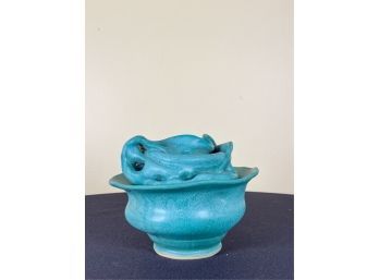 JANICE HOLT (20th c) MATTE GREEN POTTERY PLANTER