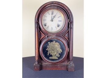 VICTORIAN ATKINS CLOCK CO EIGHT DAY MANTEL CLOCK