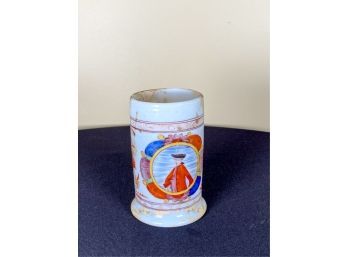 ANTIQUE HAND PAINTED BRISTOL GLASS TANKARD