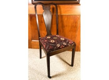 MAHOGANY UPHOLSTERED SIDE CHAIR