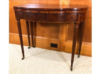 (19th c) SHERATON MAHOGANY CARD TABLE