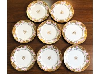 HAND PAINTED NIPPON CHINA DESSERT PLATES