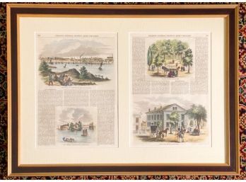 FRAMED 'GLEASON'S PICTORIAL' IMAGES OF NEWBURYPORT