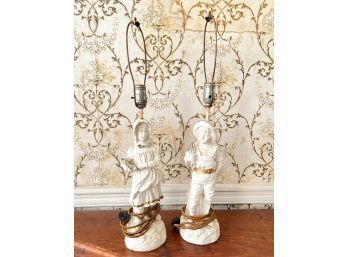 (2) FIGURAL CAST TABLE LAMPS