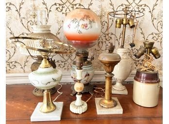 GROUP OF (7) MISC TABLE LAMPS