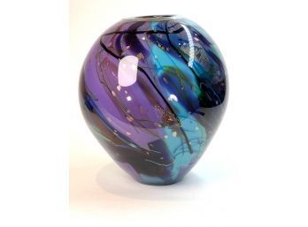 LAZER ART GLASS VASE