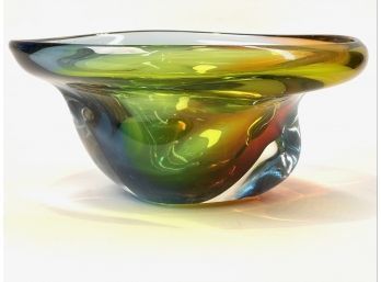 HARRIE ART GLASS BOWL EXOTIC