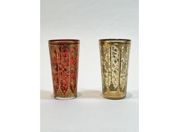 (2) VENETIAN GLASS CUPS