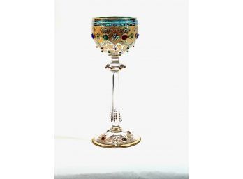 BEJEWELED VENETIAN GLASS WINE GLASS