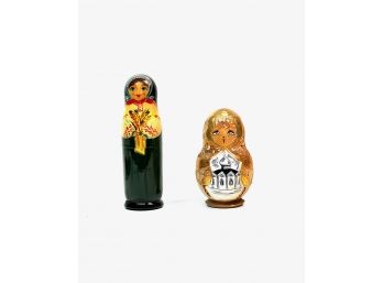 (2) RUSSIAN MATRYOSHKA NESTING DOLLS