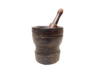 (18th c) HEAVY MORTAR & PESTLE