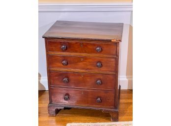 DIMINUTIVE GEORGIAN MAHOGANY BACHELOR'S CHEST