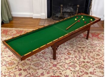 (19th C) MAHOGANY FOLDING BAGATELLE GAME TABLE