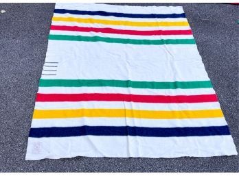 HUDSON BAY MULTISTRIPE (4) POINT WOOLEN BLANKET