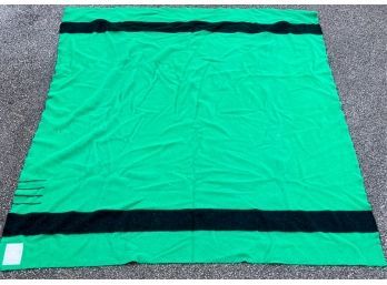 HUDSON BAY (4) POINT WOOLEN BLANKET IN GREEN