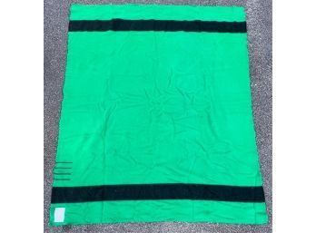 HUDSON BAY (4) POINT WOOLEN BLANKET IN GREEN