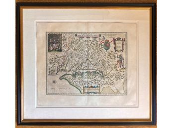 WILLEM BLAEU'S 1630 'NOVA VIRGINIA TABULA' MAP