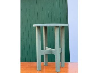 ARTS & CRAFTS STYLE STAND IN GREEN PAINT